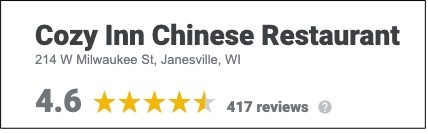Cozy Inn Chinese Restaurant | Google Reviews